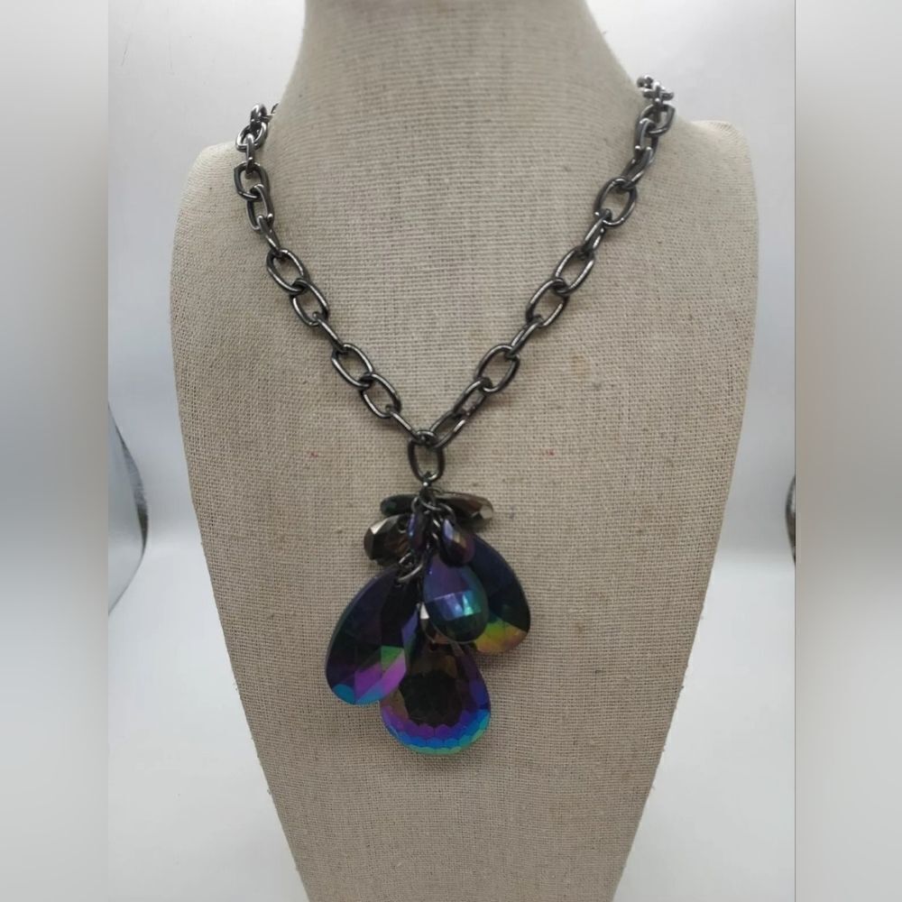 Vintage Mermaid Bead Pendant Necklace 32" Long